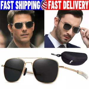 Aviator Sunglasses Premium Military Pilot Ultraviolet Mens Polarized Sunglasses - Picture 1 of 21