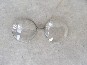 Vintage Antique Safety Glasses Wire Rim Safety Googles Clip On - Picture 1 of 4