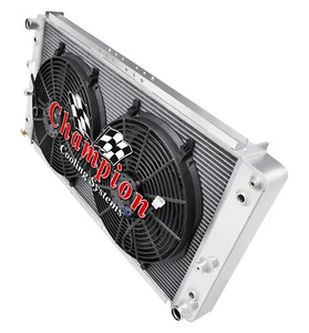 ER Champion 3 Row Radiator W/ 2 14" Fans for 1994 - 1996 Buick Roadmaster V8 Eng - Bild 1 von 9