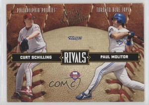 2004 Donruss Leather & Lumber Rivals /2499 Curt Schilling Paul Molitor HOF