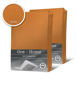 2er Pack Spannbettlaken Bettlaken orange terracotta 90x200 cm - 100x200 cm set - Bild 1 von 6