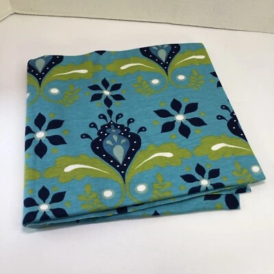 1 Yard Blue Green Geometric Knit Fabric 42" wide 2 Way Stretch - Image 1 of 4