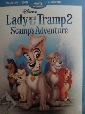 Lady and the Tramp 2 Scamp's Adventure (Blu-ray/DVD) With Slip Region Free Foto 1 de 2