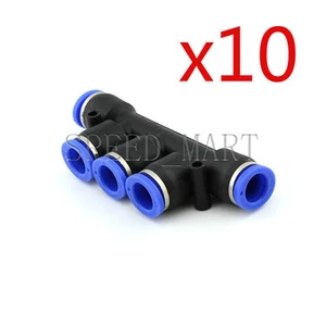 10X PK12 Pneumatic Air Flow Manifold Quick Fittings Connector for 12mm Tube Hose - Picture 1 of 2
