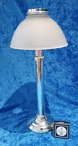 B24/37 Partylite Silber Chrom Gaslicht Kerzenleuchter für Stabkerzen ca. 36 cm - Picture 1 of 6