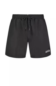 Pantalones Cortos de Natación Hugo Boss Estrella de Mar Negro Logotipo Pierna BOSS Secado Rápido Talla XL Nuevos con Etiquetas - Imagen 1 de 2