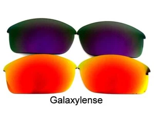 Galaxy Replacement Lenses For Oakley Flak Jacket Sunglasses Purple&Red - Picture 1 of 7