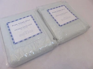 2 Pine Cone Hill Arcadia Diamond Matelasse standard shams Ice - Picture 1 of 5