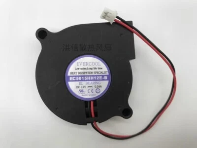 EVERCOOL EC5015HH12E-B DC12V 0.24A 2-Wire Turbo Cooling Fan - Image 1 of 3