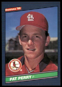 1986 Donruss #596 Pat Perry RC St. Louis Cardinals Baseball - Picture 1 of 2