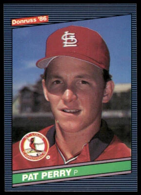 1986 Donruss #596 Pat Perry RC St. Louis Cardinals Baseball - Image 1 of 2