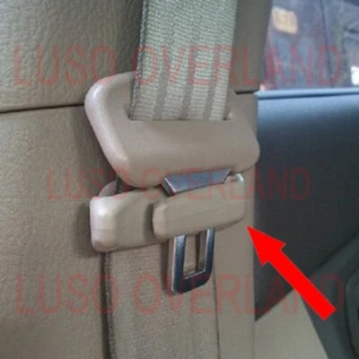 Clip de cinturón de seguridad Mitsubishi Montero 2001-2006 Gen 3 bronceado genuino OEM beige MR655317 Foto 1 de 3