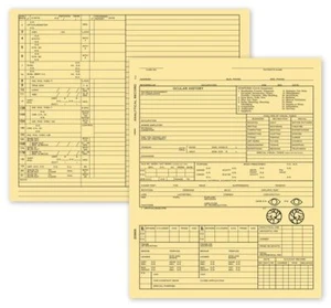 20965 Optometry Exam Record Form Folder Style Card File Two-Sided 4 x 6" QTY 100 - Picture 1 of 1
