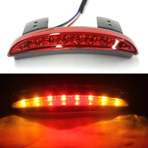 Red Chopped Fender Edge LED Turn Signal Taillight For Harley XL883N XL1200X V C - Imagen 1 de 10