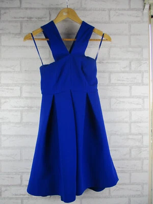 AQAQ womens fit & flare dress blue uk8 sleeveless party every  - Image 1 of 4