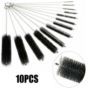 10Pcs Set Bottle Tube Pipe Small Long Cleaning Nylon Straw Brush Cleaner Tool - Picture 1 of 5