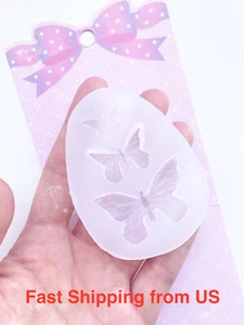 New 3-Cavity Shiny Butterfly Silicone Resin Mold - Picture 1 of 2