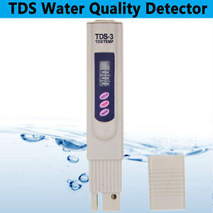 Handheld Water Quality Hardness Purity Digital LCD Meter 0-9990 PPM TDS TDS-3