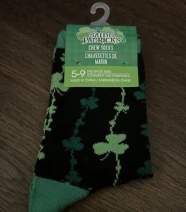 Funky Black St Patrick’s/Patty’s St Patrick’s/Patty’ Novelty Irish Green Clovers - Picture 1 of 2