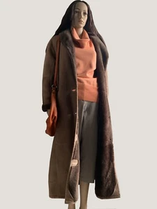 Jean Guise Women’s Genuine Shearling Fur Coat Warm Color Light Brown size 8-10 - Picture 1 of 16