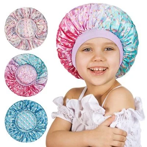 Kids Silk Bonnet 3 Pcs Sleep Cap with Wide Band Satin for Curly Hair - Picture 1 of 6