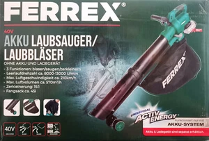 FERREX Akku Laubsauger Laubbläser Häcksler Schredder Fangsack 45 L - Bild 1 von 2