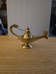 Vintage Brass Genie Lamp - Aladdin, Magic, Mid-century, Krisna Indonesia - Picture 1 of 12