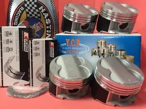 YCP 84.5mm Full Floating HighComp Pistons+Rings+Bearing For Honda Acura B18 B20 - Picture 1 of 12