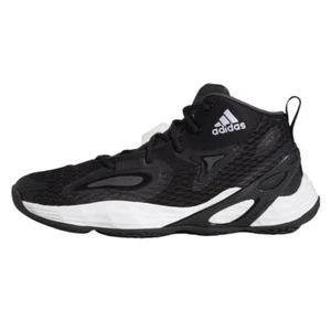 Men Adidas Exhibit A Mid Basketball Shoes Sneakers Size 10 Black White H67747 - Picture 1 of 8