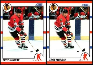 Score Troy Murray Chicago Blackhawks (2) Card Lot - Almost Gone – Get Yours B... - Imagen 1 de 2
