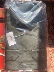camicia da uomo CAMICISSIMA nuova etichetta-misura 40, Green slim, verde bosco - Foto 1 di 5