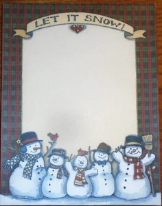 50% OFF Main Street Press Letter Let It Snow Christmas Susan Winget Snowmen - Picture 1 of 3