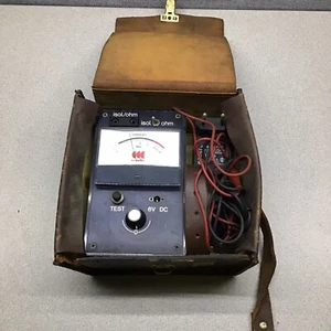i.c. moller Isolation ohm test - 20901 - original leather case - untested - Picture 1 of 9