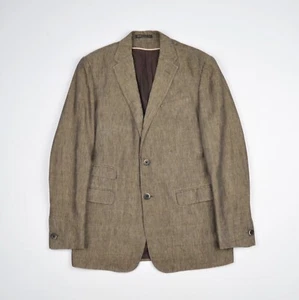 Men's CORNELIANI TREND Olive Hemp/Linen Blend Size EU 48 UK 38 8R Blazer Jacket - Picture 1 of 11