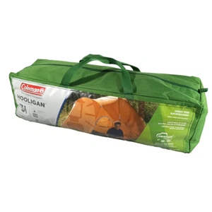 COLEMAN Hooligan 8 x 7 Foot 3 Person 3 Season Dome Camping Tent w/ Rainfly, Gold - Picture 1 of 7