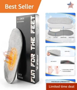 Winter Warm Fluffy Arch Support Insoles - Soft & Breathable - Men & Women - Picture 1 of 8