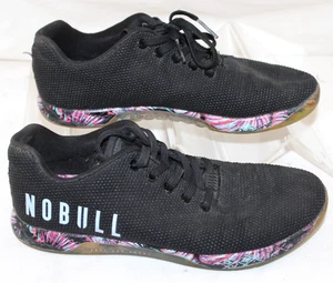 Nobull Midnight Palm Mens 7.5 Womens 9 Black Lace Up Low Trainers Shoes Sneakers - Picture 1 of 15
