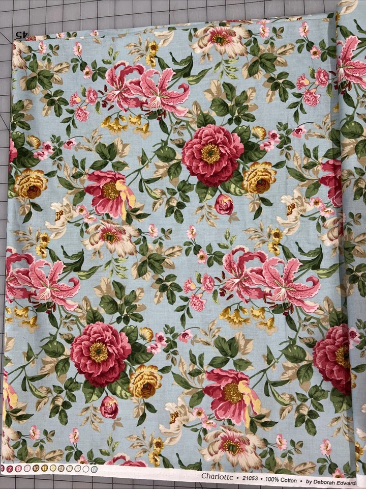 Charlotte 21053 100% 棉 Deborah Edwards Of Northcott 9 码连续码 — 第 1/4 张图片