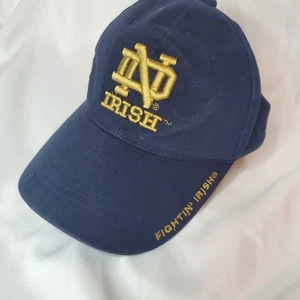 Vintage Notre Dame Fighting Irish Starter Snapback Football Hat Cap Blue - Picture 1 of 5