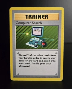 Pokémon TCG - COMPUTER SEARCH - 71/102 - SHADOWLESS - RARE - BASE SET 1999 - MP - Picture 1 of 2