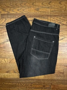 Pantalones de mezclilla Southpole talla 48 x 34 negros descoloridos holgados Y2K polo sur - Imagen 1 de 10