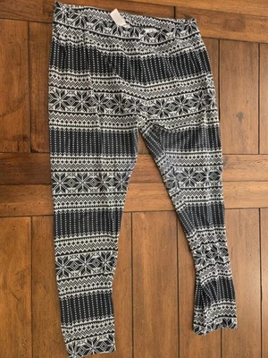Leggings No Boundaries para mujer Navidad copos de nieve - talla XL (15-17) elásticos Foto 1 de 4