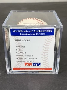 Mike Herb Score ROY 1955, Autógrafo MLB Béisbol PSA Grado 9 “COMO NUEVO” Pelota Grado 9 - Imagen 1 de 5