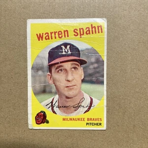 1959 Topps # 49 - Warren Spahn (Low Grade) - Picture 1 of 2