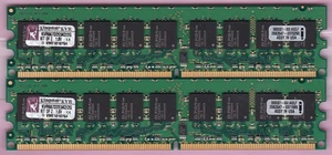 2GB 2x1GB KINGSTON PC2-5300E DDR2 ECC KVR667D2E5K2/2G SERVER WORKSTATION RAM KIT - Picture 1 of 2