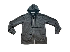 OCEAN CURRENT GRAU/SCHWARZ GESTREIFTER HOODIE MIT REISSVERSCHLUSS | LANGARM | MEHRERE TASCHEN - Bild 1 von 14