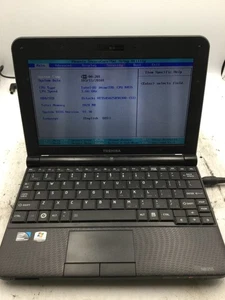 TOSHIBA NB255 N250 - BOOTS TO BIOS - INTEL ATOM - 1GB RAM - READ DESCRIPTION -BB - Picture 1 of 7