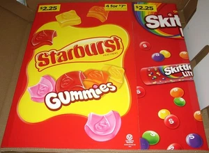 Starburst & Skittles Süßigkeiten groß 30" hoch Einzelhandelsgeschäft Display Sechskant Bin Box *NEU* - Bild 1 von 6
