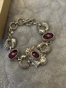 Sarda, Bali Handarbeit, wunderschön, Multi-Edelstein & Sterling, Knebelarmband NR! - Bild 1 von 11