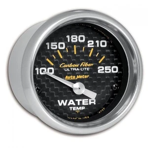 Autometer 4737 Carbon Fiber Electric Water Temperature Gauge 100-250??F - Picture 1 of 1